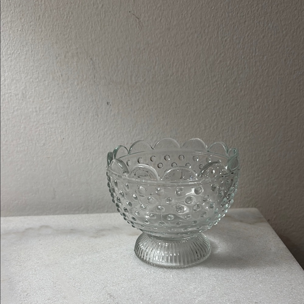 Clear Hobnail Bowl